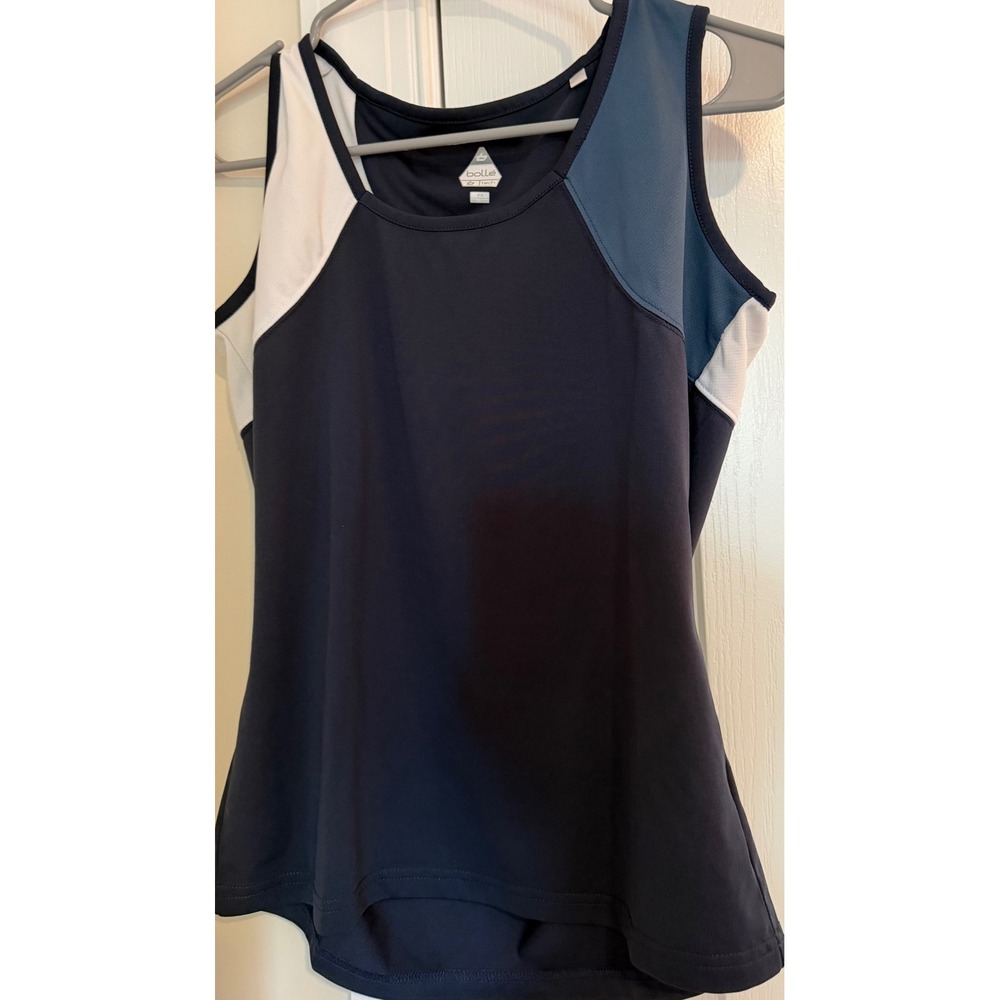Bolle B-Tech Womens Navy Blue Colorblock Tennis Athletic Tank Top Medium - Picture 2 of 6